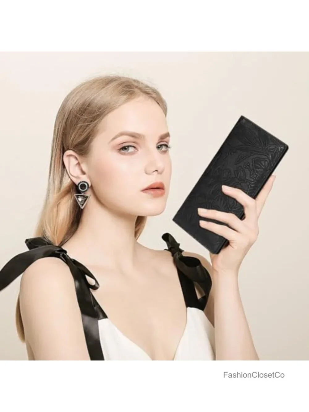 Ultra Slim Bifold Women's Wallet RFID Blocking Faux Leather Card Holder